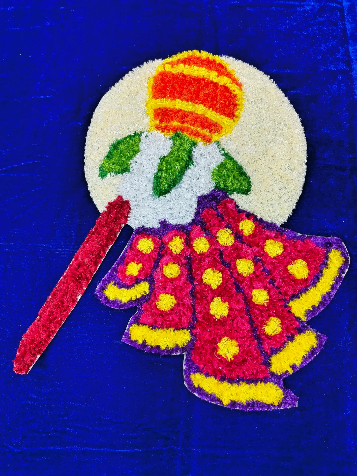 Handmade Woolen Mat Rangoli- Gudi Padwa